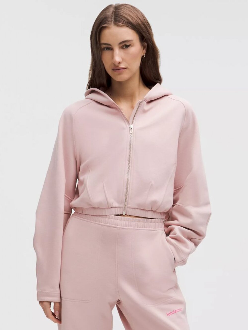 NWT Lululemon - Loungeful Relaxed Fit Full Zip Cropped Hoodie (Mink Berry Pink)